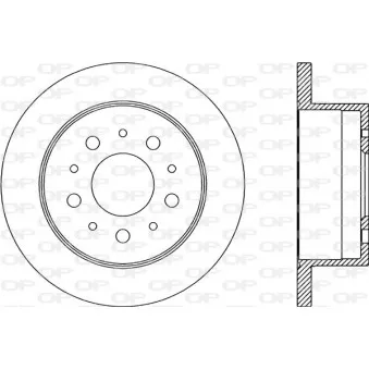 Jeu de 2 disques de frein arrière OPEN PARTS BDA2176.10