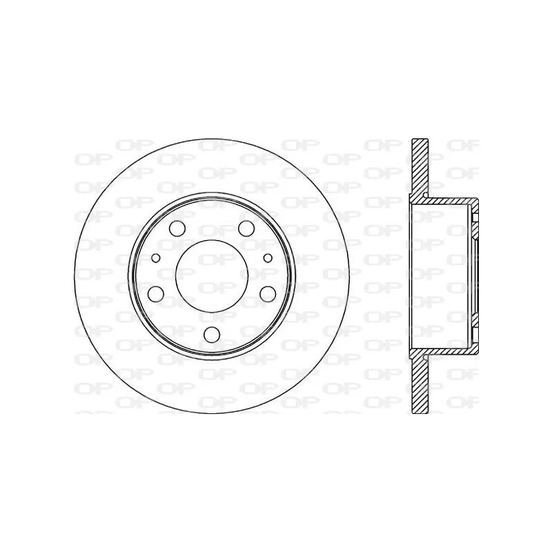Jeu de 2 disques de frein arrière OPEN PARTS BDA2180.10