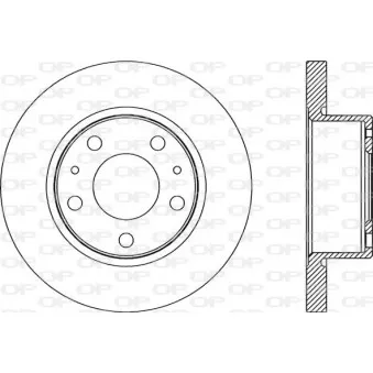 Jeu de 2 disques de frein avant OPEN PARTS BDA2181.10