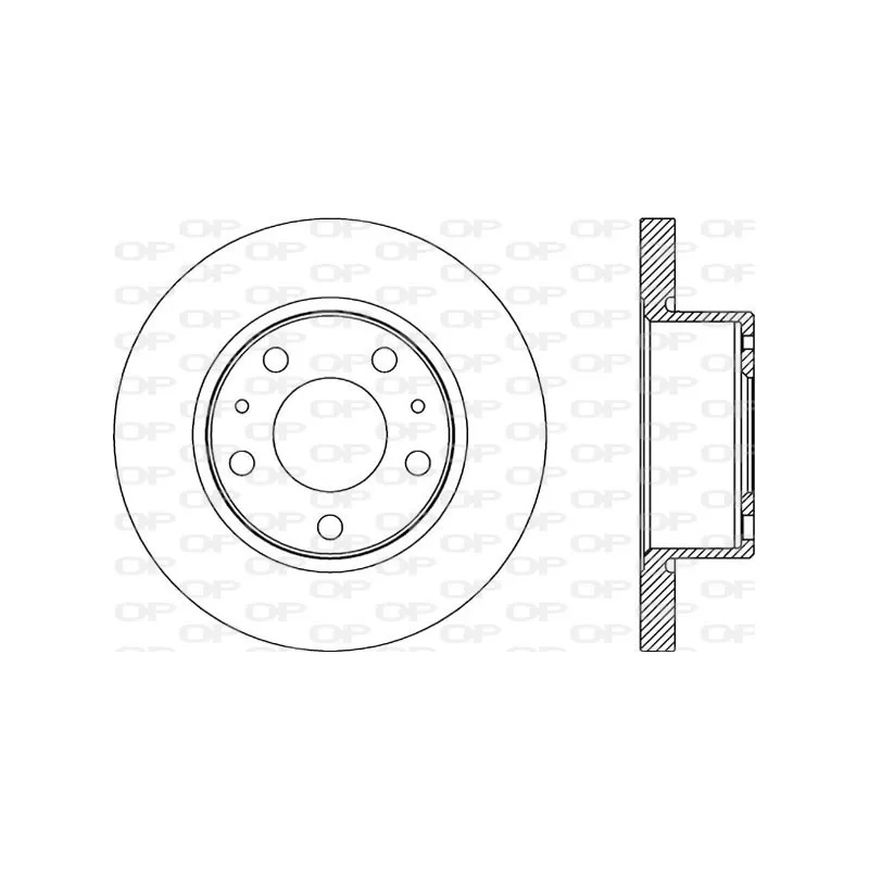 Jeu de 2 disques de frein avant OPEN PARTS BDA2181.10