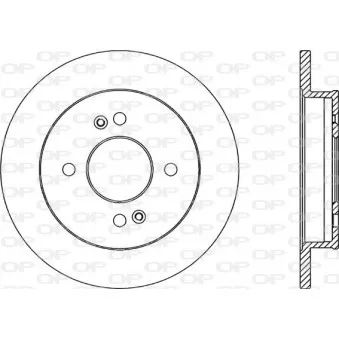 Jeu de 2 disques de frein arrière OPEN PARTS