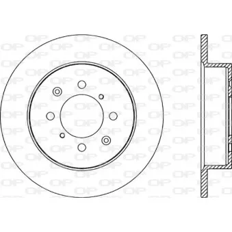 Jeu de 2 disques de frein arrière OPEN PARTS BDA2186.10