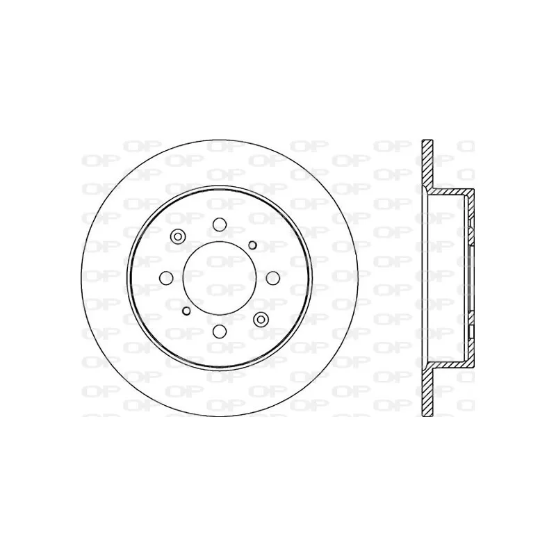 Jeu de 2 disques de frein arrière OPEN PARTS BDA2186.10