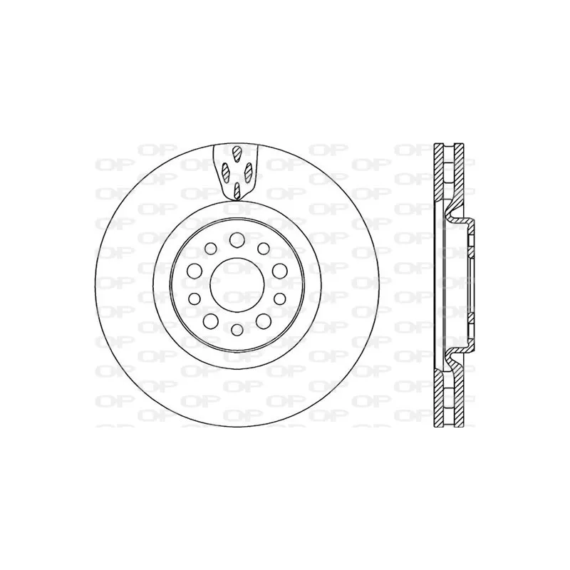 Jeu de 2 disques de frein avant OPEN PARTS BDA2191.20