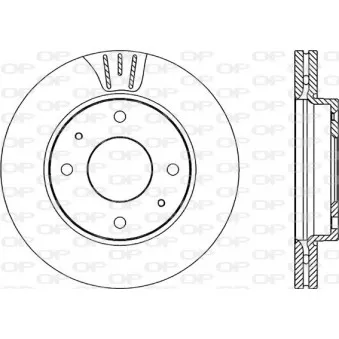Jeu de 2 disques de frein avant OPEN PARTS