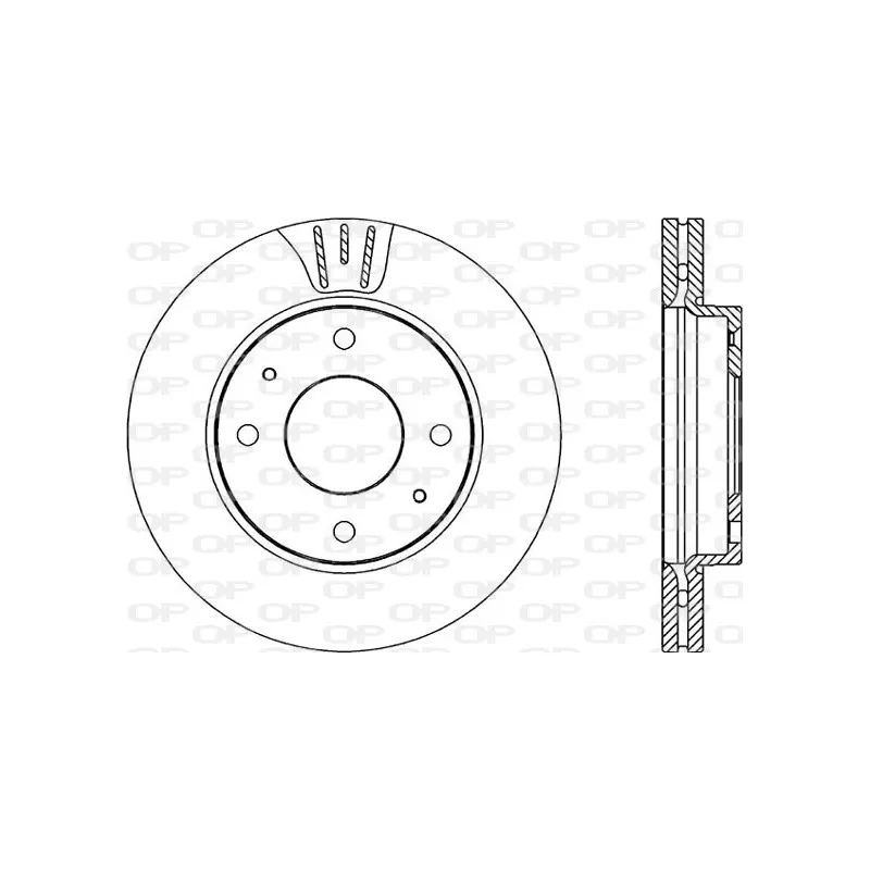 Jeu de 2 disques de frein avant OPEN PARTS BDA2203.20