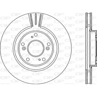 Jeu de 2 disques de frein avant OPEN PARTS BDA2209.20