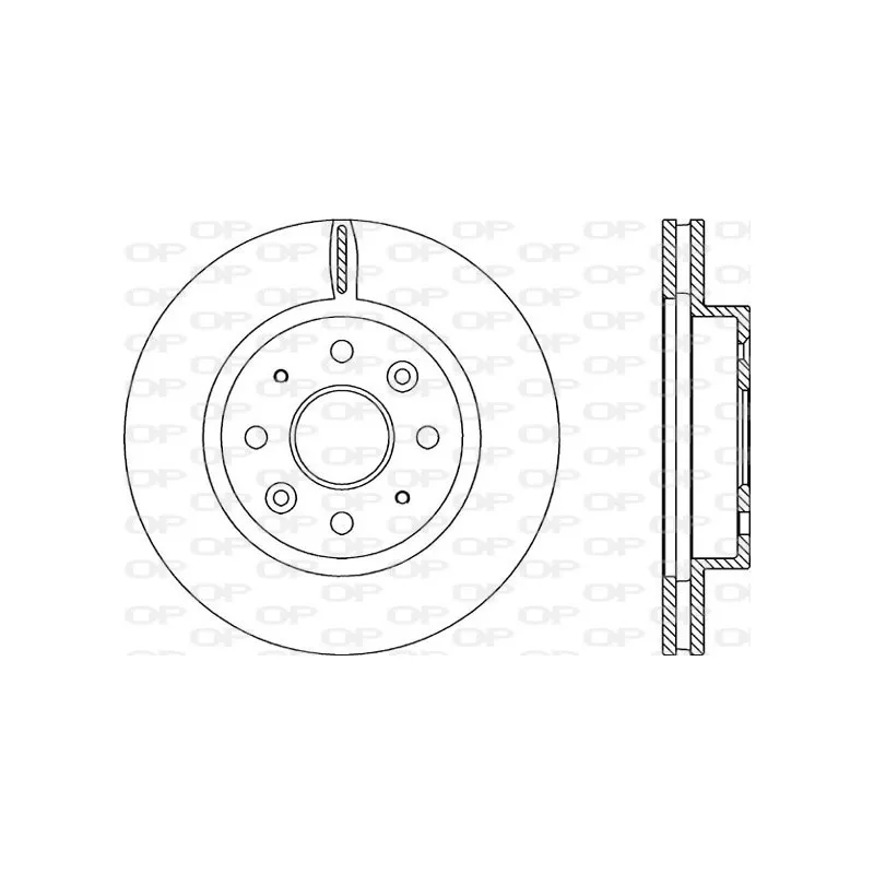 Jeu de 2 disques de frein avant OPEN PARTS BDA2210.20