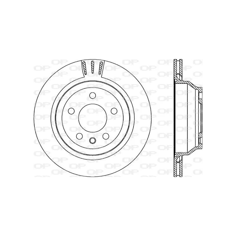 Jeu de 2 disques de frein arrière OPEN PARTS BDA2220.20