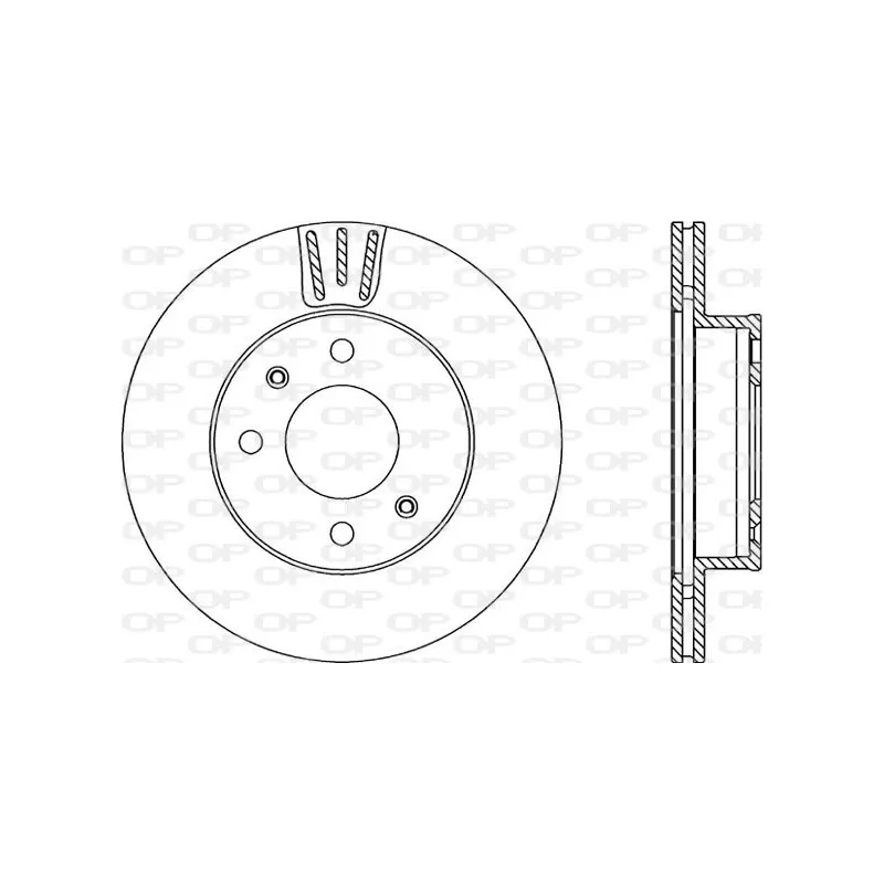 Jeu de 2 disques de frein avant OPEN PARTS BDA2223.20