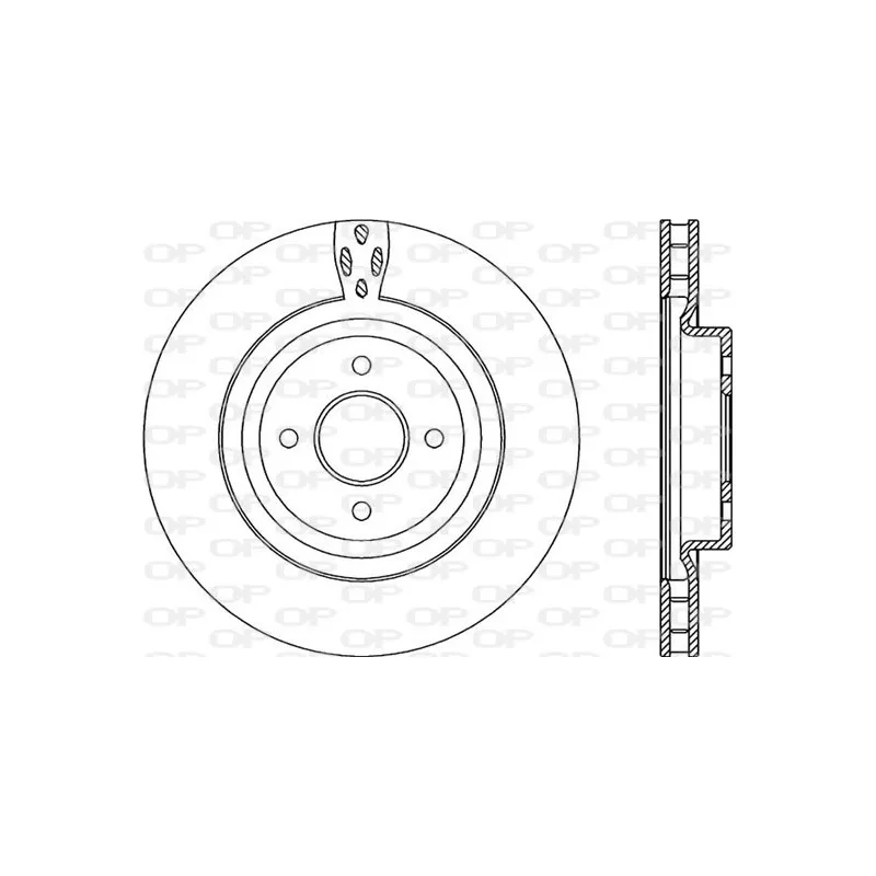 Jeu de 2 disques de frein avant OPEN PARTS BDA2225.20
