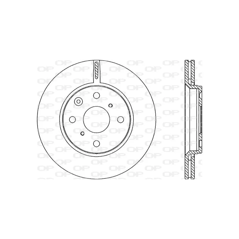 Jeu de 2 disques de frein avant OPEN PARTS BDA2228.20