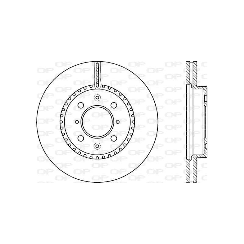 Jeu de 2 disques de frein avant OPEN PARTS BDA2233.20