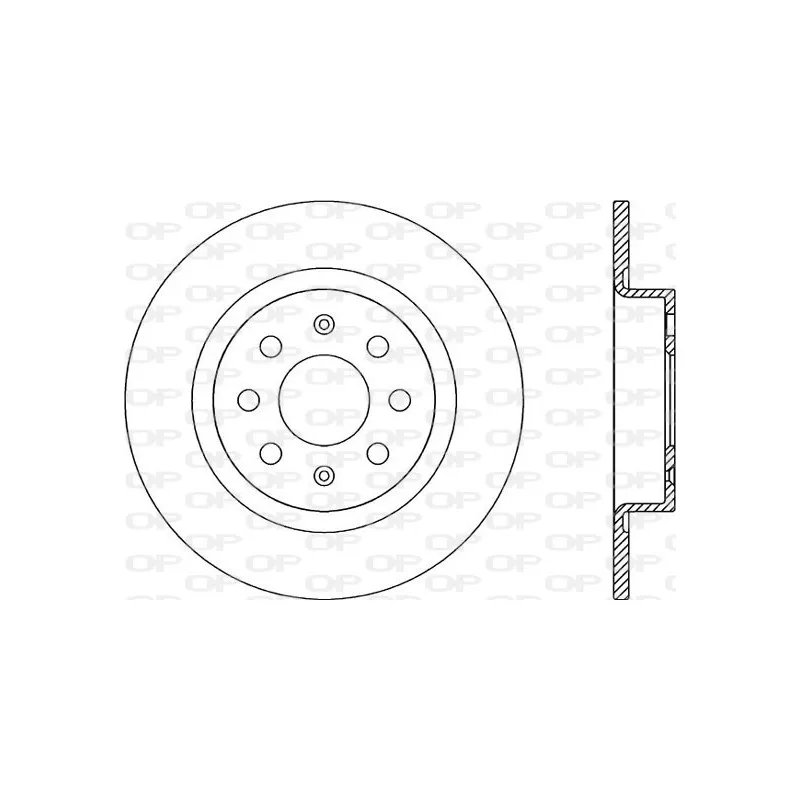 Jeu de 2 disques de frein arrière OPEN PARTS BDA2249.10