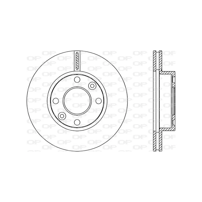 Jeu de 2 disques de frein avant OPEN PARTS BDA2250.20