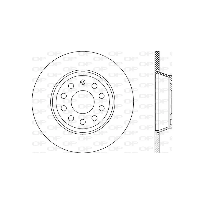 Jeu de 2 disques de frein arrière OPEN PARTS BDA2263.10