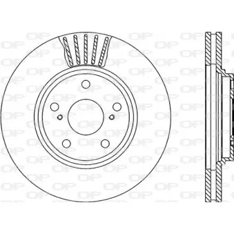 Jeu de 2 disques de frein avant OPEN PARTS BDA2287.20