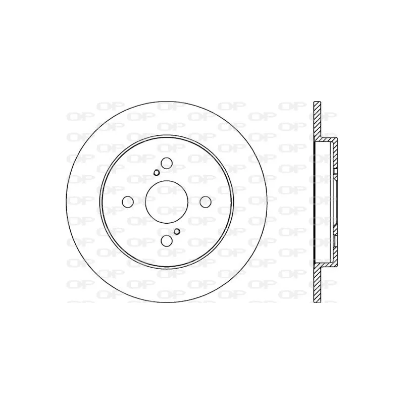 Jeu de 2 disques de frein arrière OPEN PARTS BDA2293.10