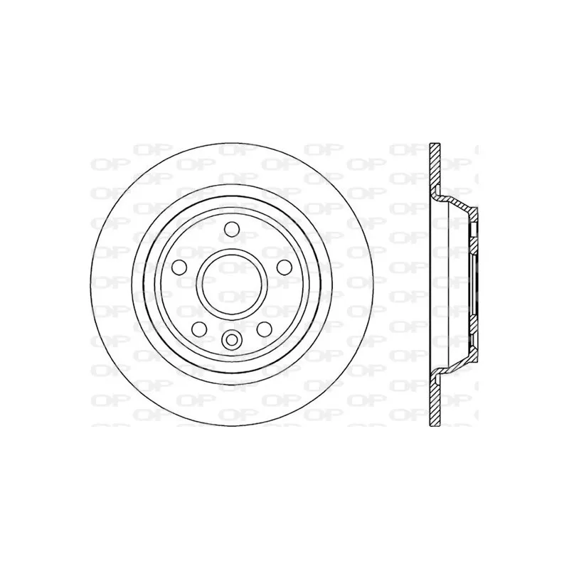 Jeu de 2 disques de frein arrière OPEN PARTS BDA2303.10