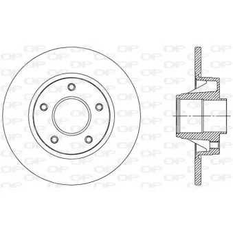 Jeu de 2 disques de frein arrière OPEN PARTS