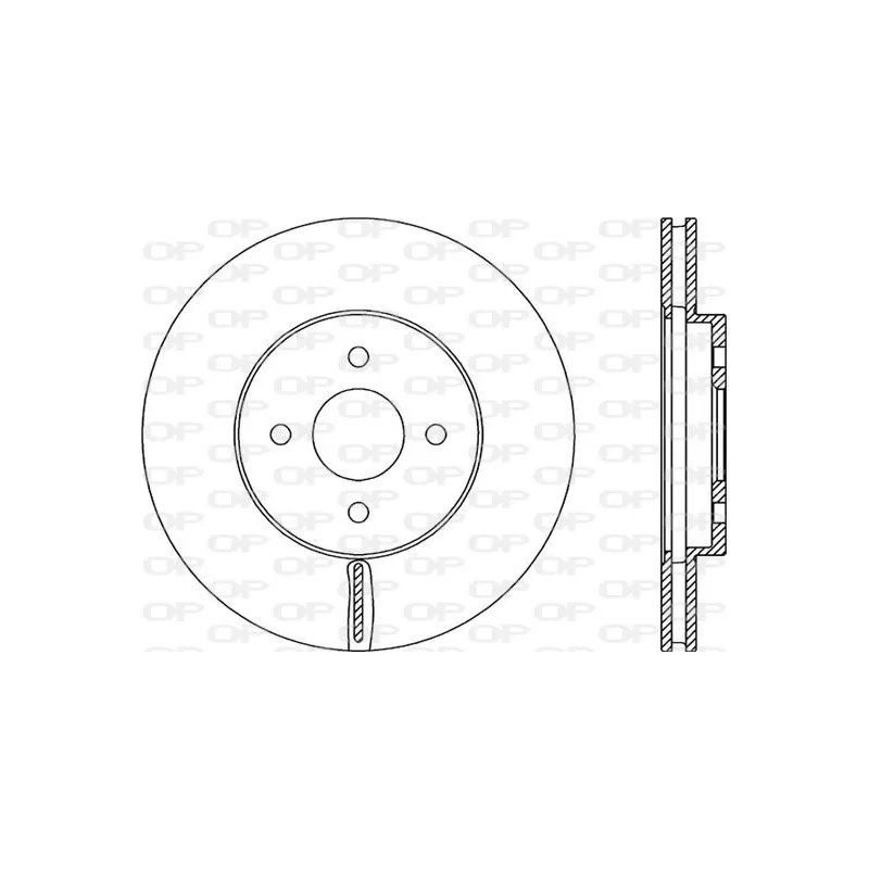 Jeu de 2 disques de frein avant OPEN PARTS BDA2306.20