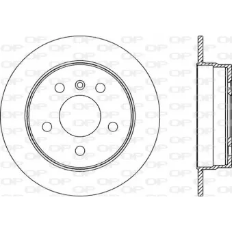 Jeu de 2 disques de frein arrière OPEN PARTS
