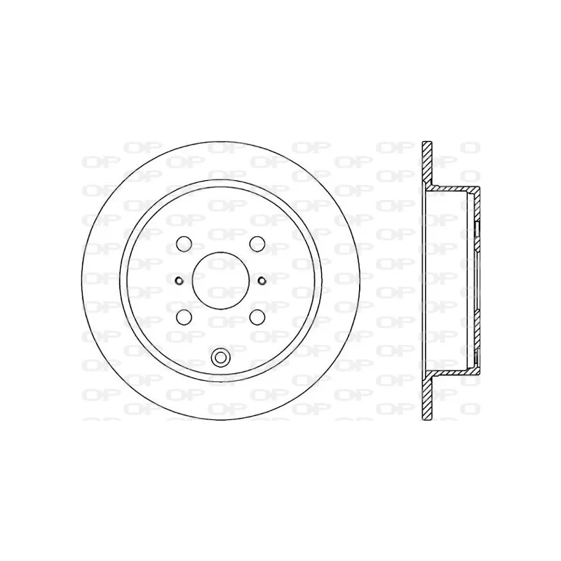 Jeu de 2 disques de frein arrière OPEN PARTS BDA2312.10