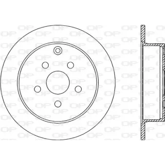 Jeu de 2 disques de frein arrière OPEN PARTS BDA2314.10
