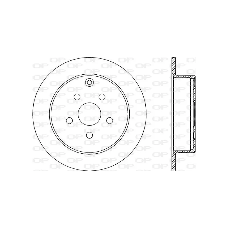 Jeu de 2 disques de frein arrière OPEN PARTS BDA2314.10