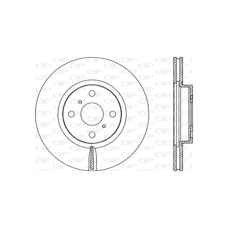 Jeu de 2 disques de frein avant OPEN PARTS BDA2316.20