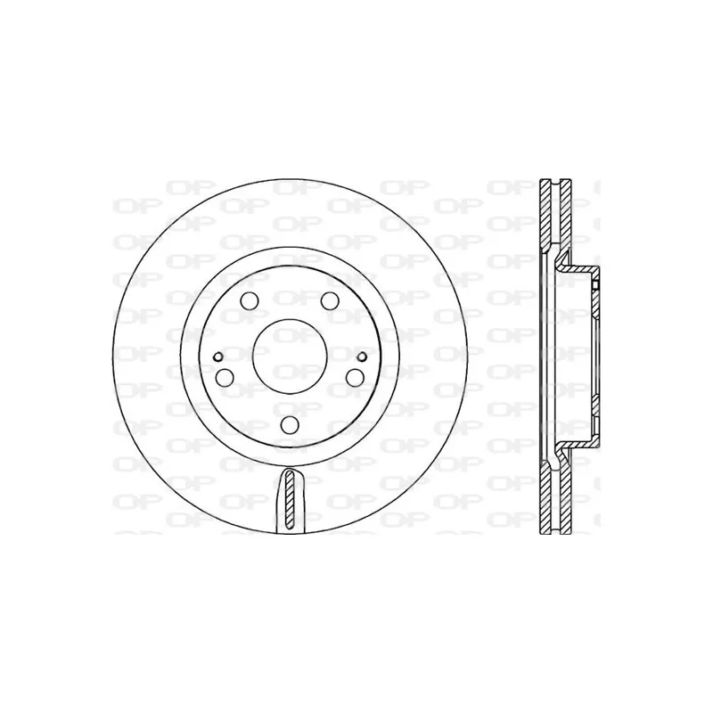 Jeu de 2 disques de frein avant OPEN PARTS BDA2318.20