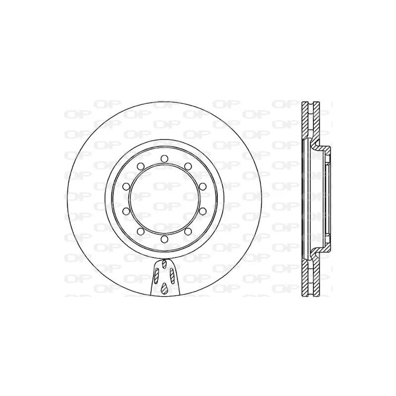 Jeu de 2 disques de frein avant OPEN PARTS BDA2319.20