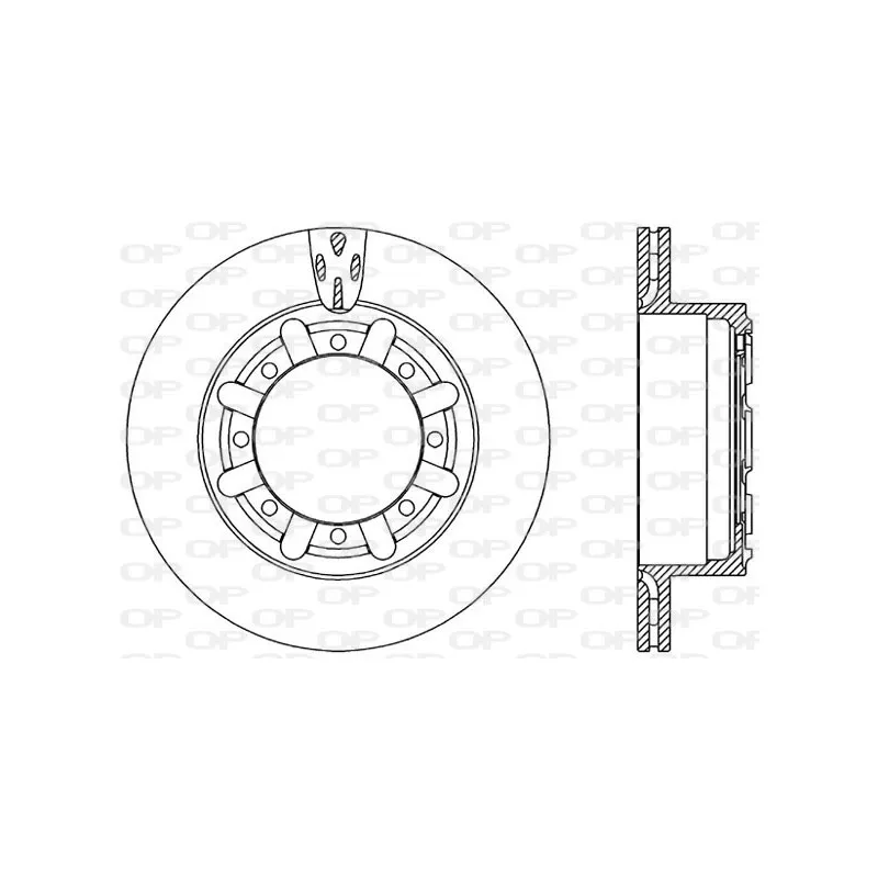 Jeu de 2 disques de frein arrière OPEN PARTS BDA2320.20