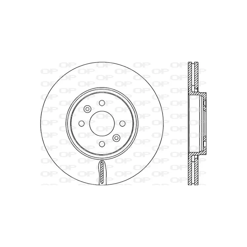 Jeu de 2 disques de frein avant OPEN PARTS BDA2321.20