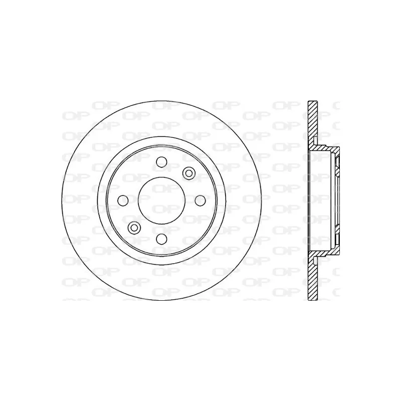 Jeu de 2 disques de frein avant OPEN PARTS BDA2322.10