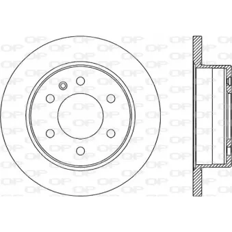 Jeu de 2 disques de frein arrière OPEN PARTS BDA2325.10