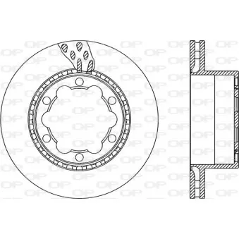 Jeu de 2 disques de frein arrière OPEN PARTS BDA2326.20