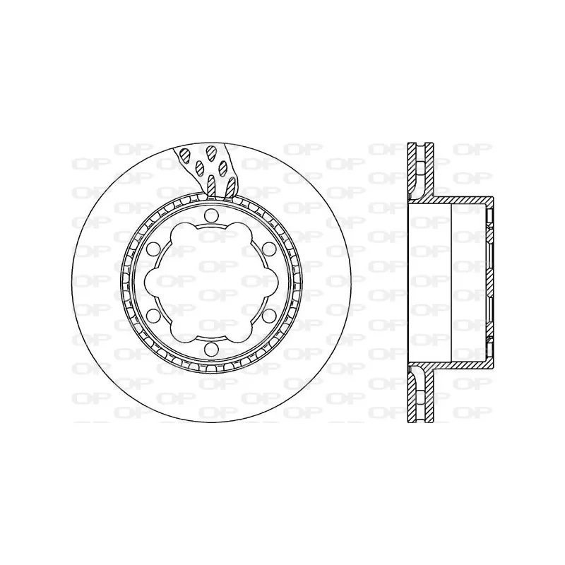 Jeu de 2 disques de frein arrière OPEN PARTS BDA2326.20