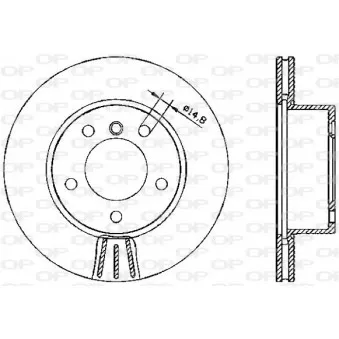 Jeu de 2 disques de frein avant OPEN PARTS