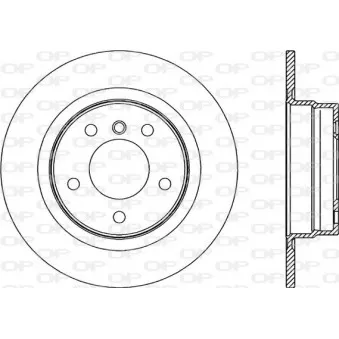 Jeu de 2 disques de frein arrière OPEN PARTS BDA2335.10