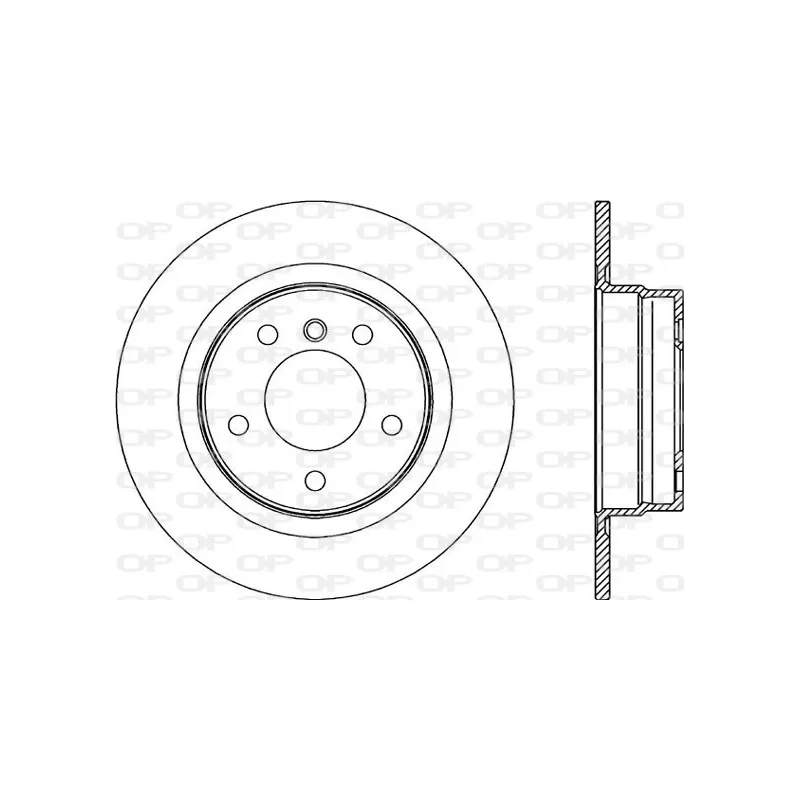 Jeu de 2 disques de frein arrière OPEN PARTS BDA2335.10
