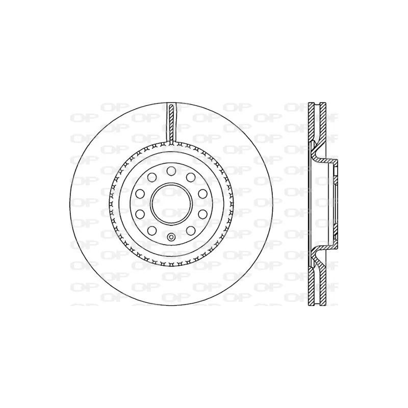 Jeu de 2 disques de frein avant OPEN PARTS BDA2337.20