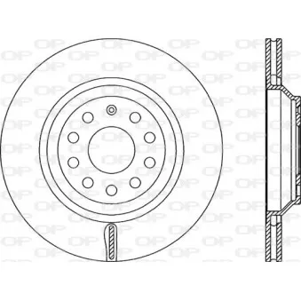 Jeu de 2 disques de frein arrière OPEN PARTS BDA2338.20