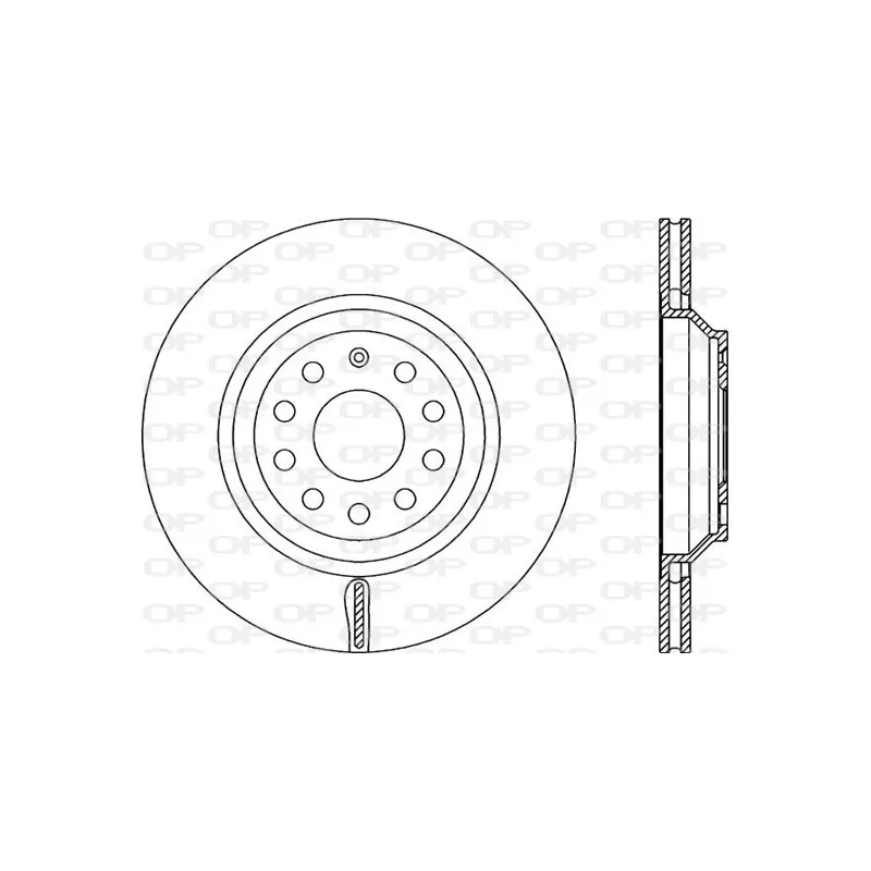 Jeu de 2 disques de frein arrière OPEN PARTS BDA2338.20