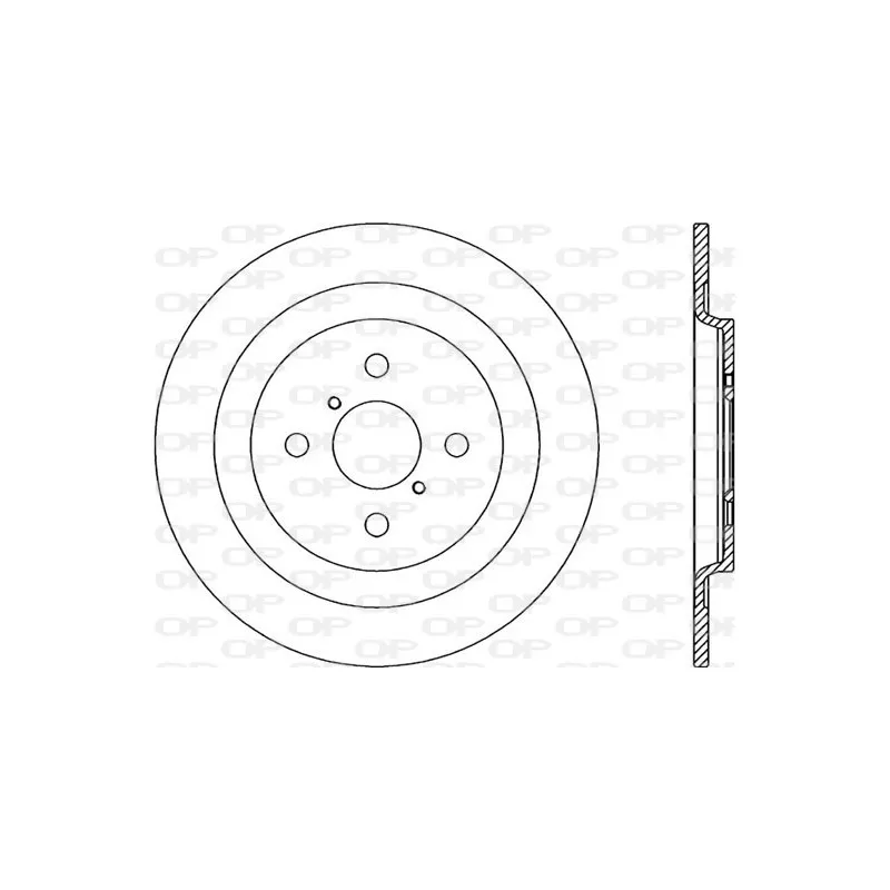 Jeu de 2 disques de frein arrière OPEN PARTS BDA2339.10