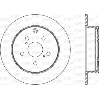 Jeu de 2 disques de frein arrière OPEN PARTS