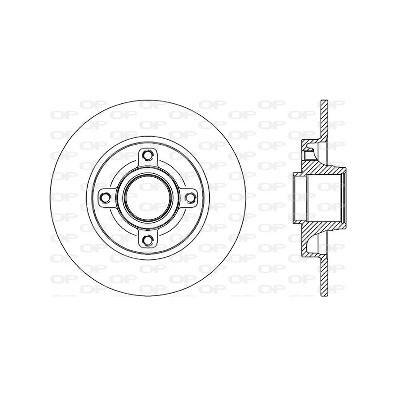 Jeu de 2 disques de frein arrière OPEN PARTS BDA2341.10