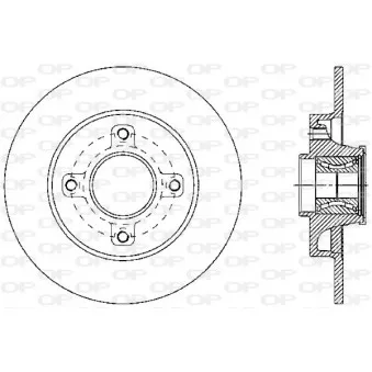 Jeu de 2 disques de frein arrière OPEN PARTS BDA2341.30