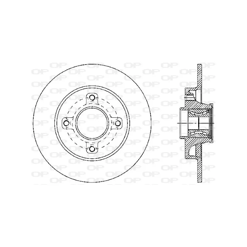 Jeu de 2 disques de frein arrière OPEN PARTS BDA2341.30