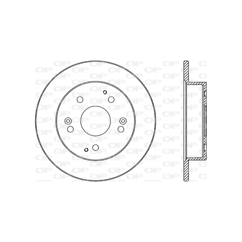 Jeu de 2 disques de frein arrière OPEN PARTS BDA2342.10